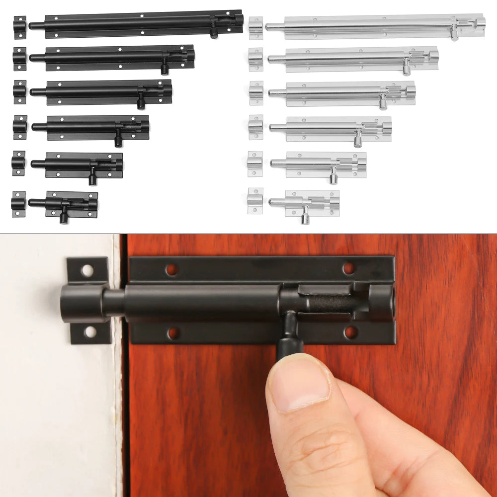 2-8" Window Catch Lock Door Lock Buckle Heavy Duty Large Garden Gate Shed Sliding Door Tower Bolt Latch Catch Home Hardware Oasis Select