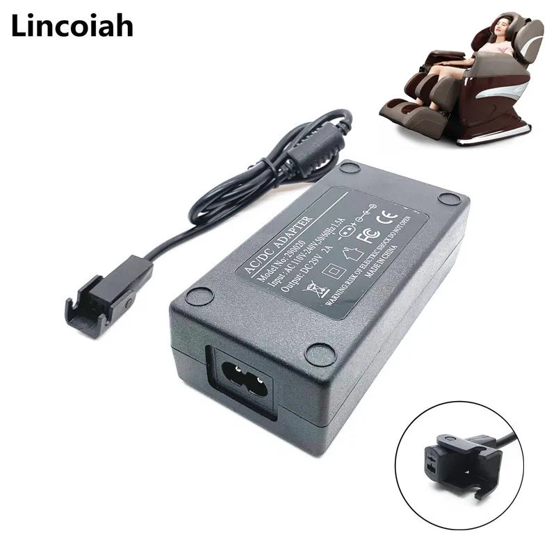 29V 2A AC/DC 2PIN Electric Recliner Sofa Chair Adapter Transformer Power Supply Oasis Select