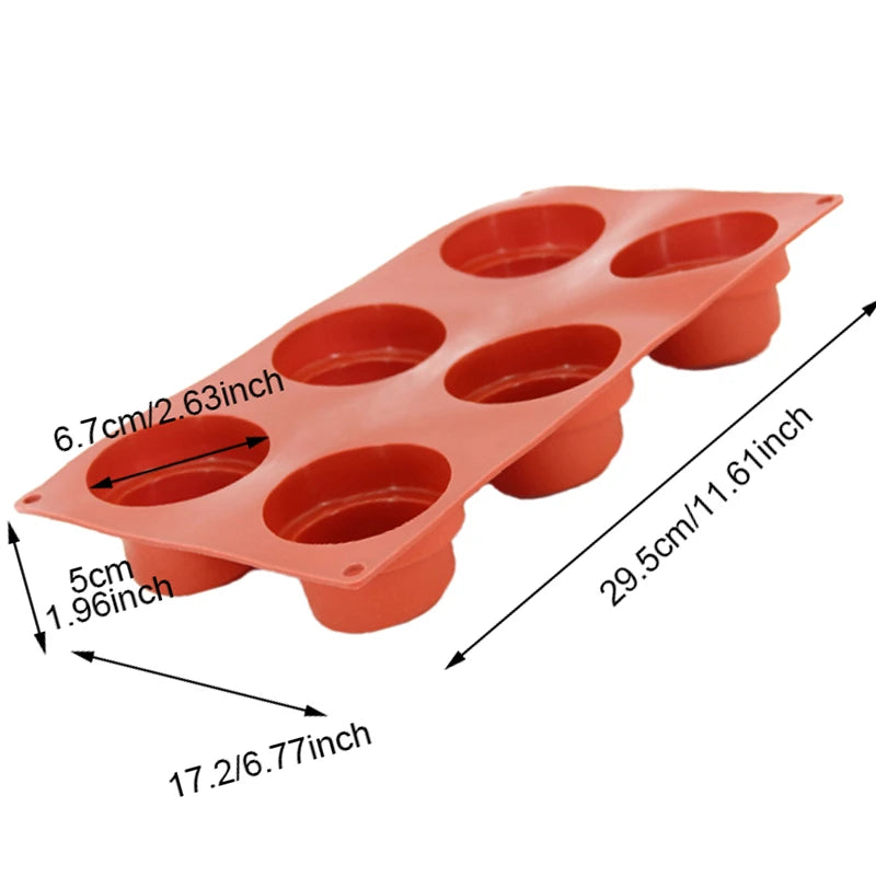 6-Cavity 3D Silicone Mold for Cake, Mousse & Chocolate Silicone Baking Mold Oasis Select