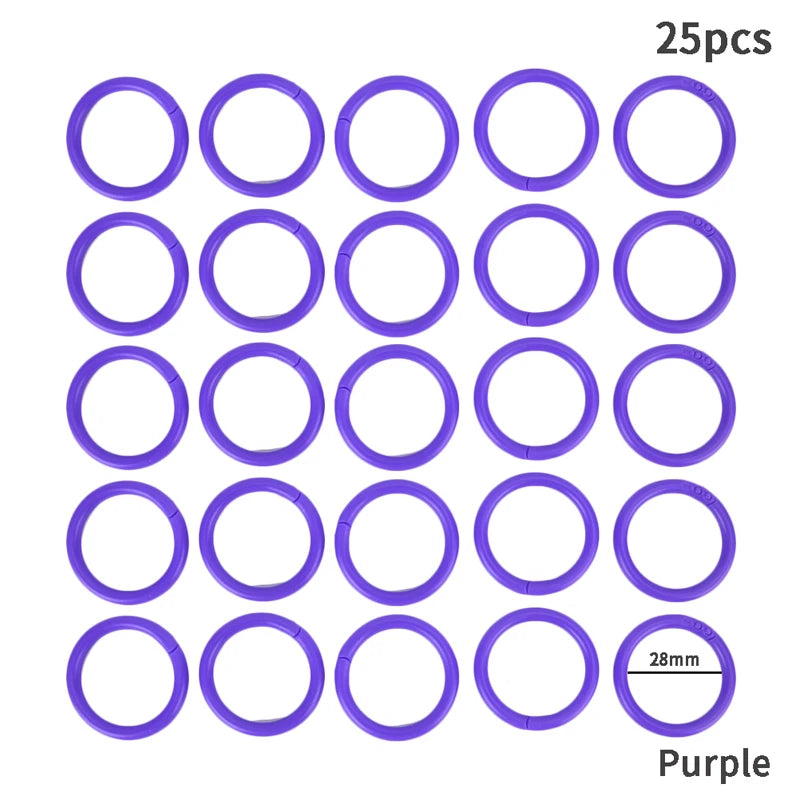 25-Pack Plastic Ring Binders 15–28mm | DIY Albums & Loose-Leaf
