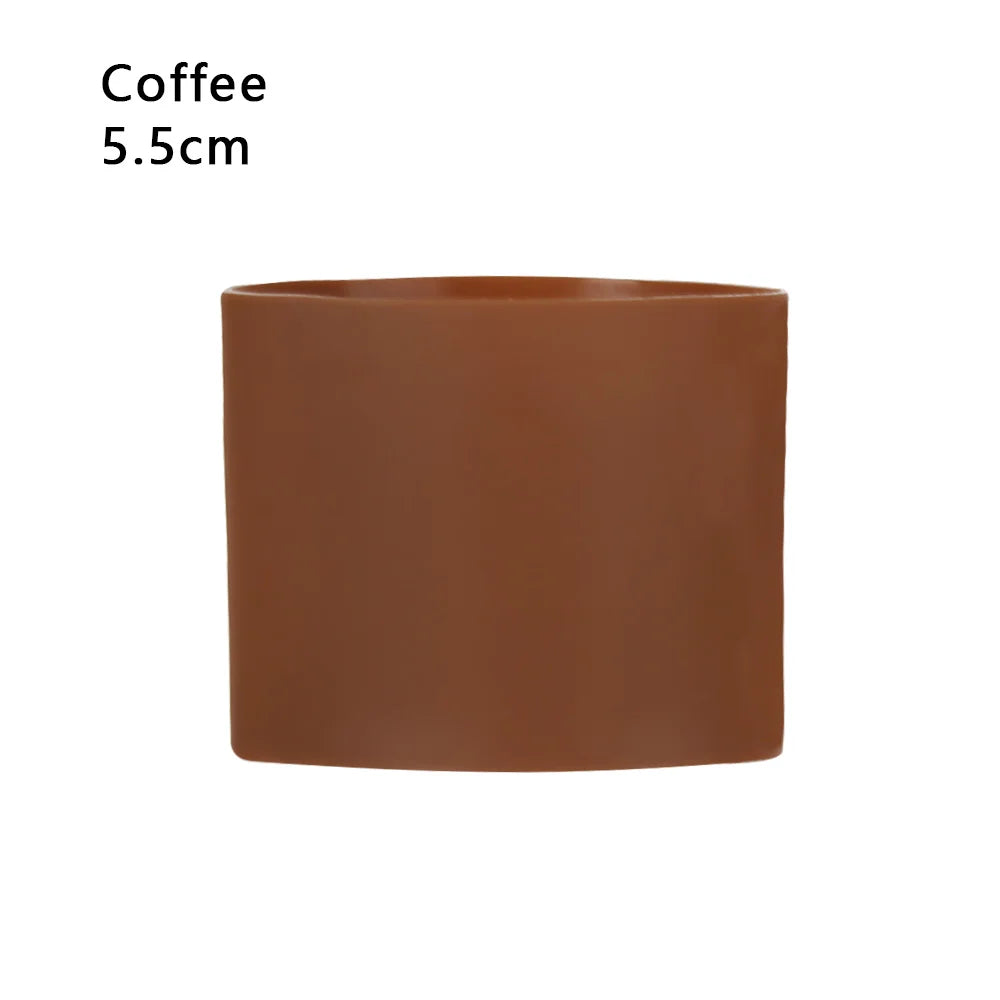 Silicone Non-slip Mug Sleeve Glass Bottle Cover Cup Sleeve Heat Insulation Bottle Sleeves For Mugs Ceramic Coffee Cups Wrap Oasis Select Coffee-5.5cm