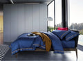 120s long-staple cotton satin cotton light luxury quilt cover four-piece high-end hotel European-style cotton bedding Oasis Select Sapphire blue 2.0m bed sheet