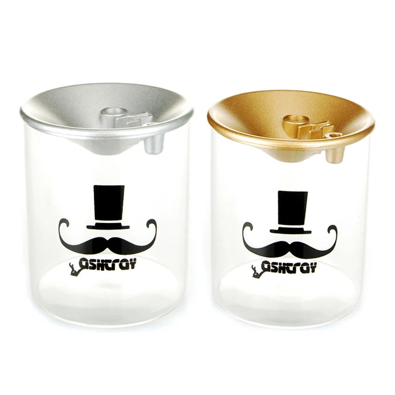 Creative home personality living room office big trend anti-fly ash multifunctional glass ashtray with cover ashtrays Oasis Select