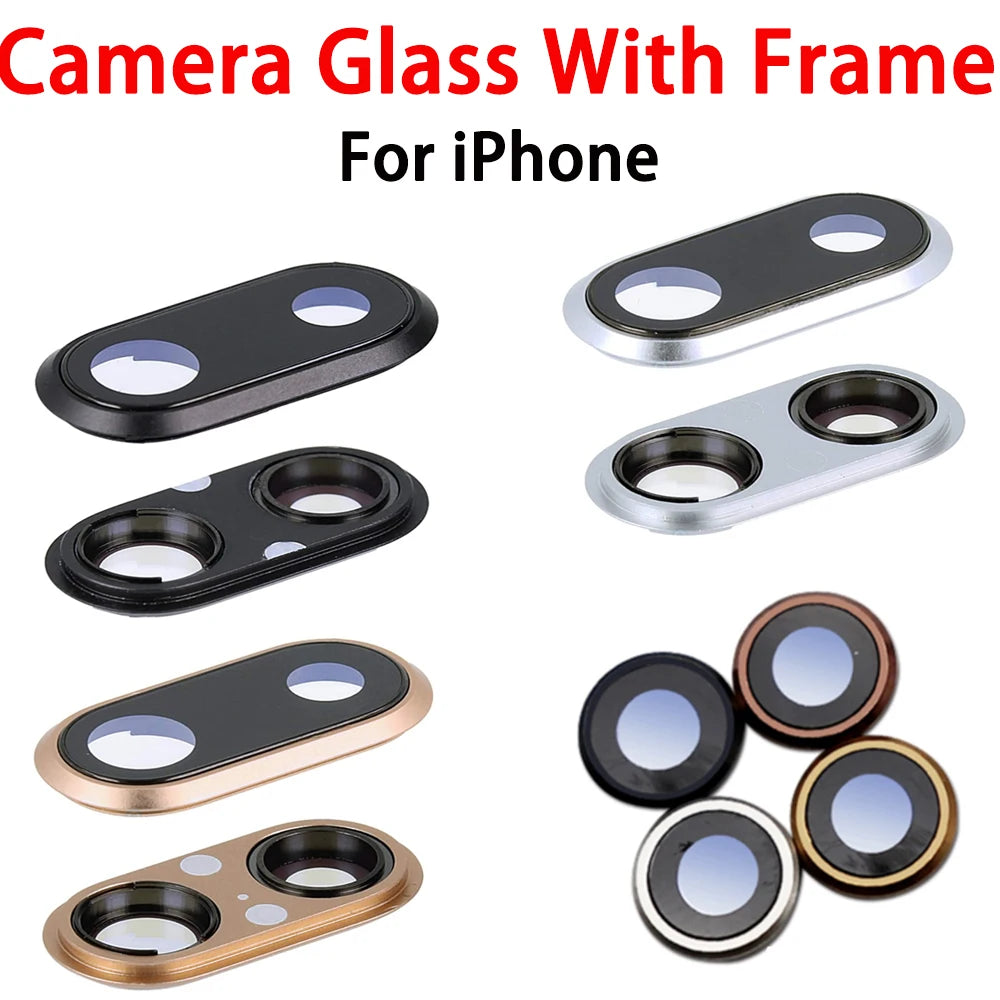 iPhone 6/6s/7/8 Series Rear Camera Lens Glass Cover with Frame