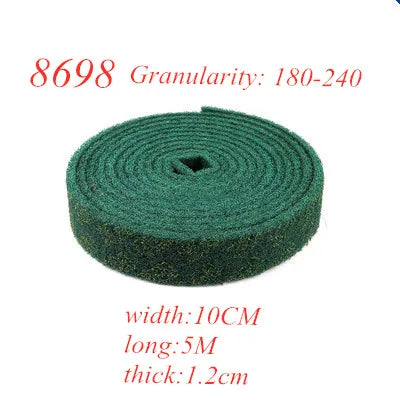 5M Brushed stainless steel Scouring pad Abrasive Tools Rust removal Polishing for industry Metals Wood Paint Hand brush Tool Oasis Select green 10CM