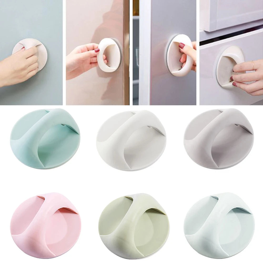 Round Auxiliary Knobs Cabinet Suction Cup Handle Window Sliding Door Self-adhesive Wardrobe Pulls Refrigerator Handle Oasis Select
