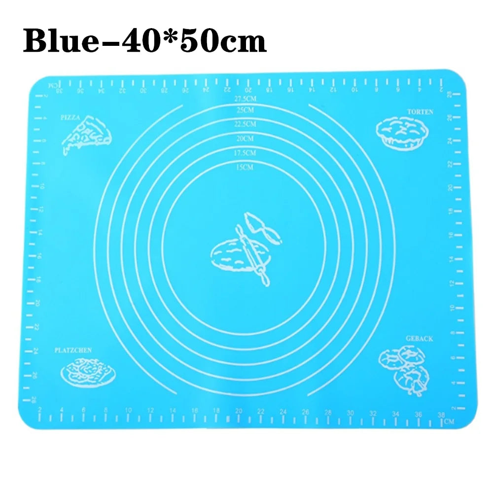 Non-Stick Silicone Baking Mat for Pizza, Pastry & Dough Rolling Silicone Baking Mat Oasis Select Blue-40x50cm