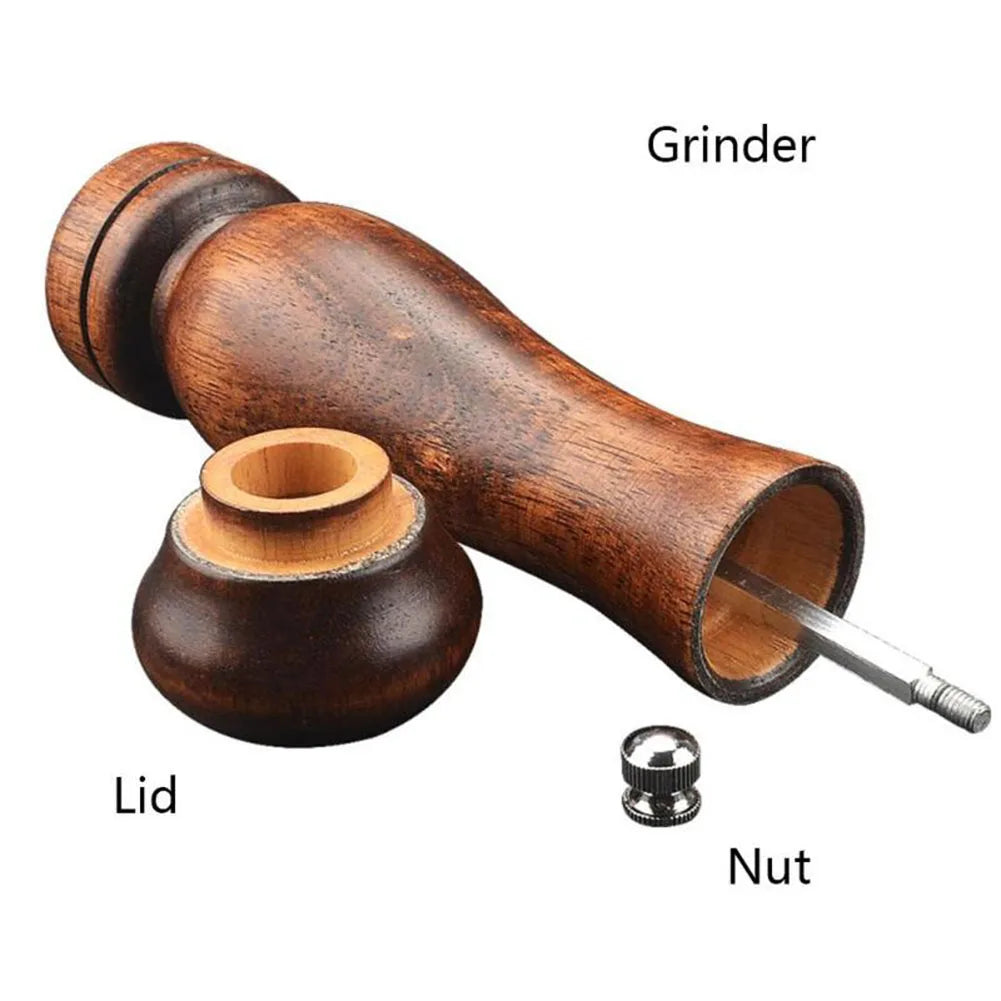 4PC Oak Pepper Grinder Coarse Salt Solid Wooden Oak Pepper Mill Handheld With Adjustable Ceramic Core Manual Kitchen Tools Oasis Select