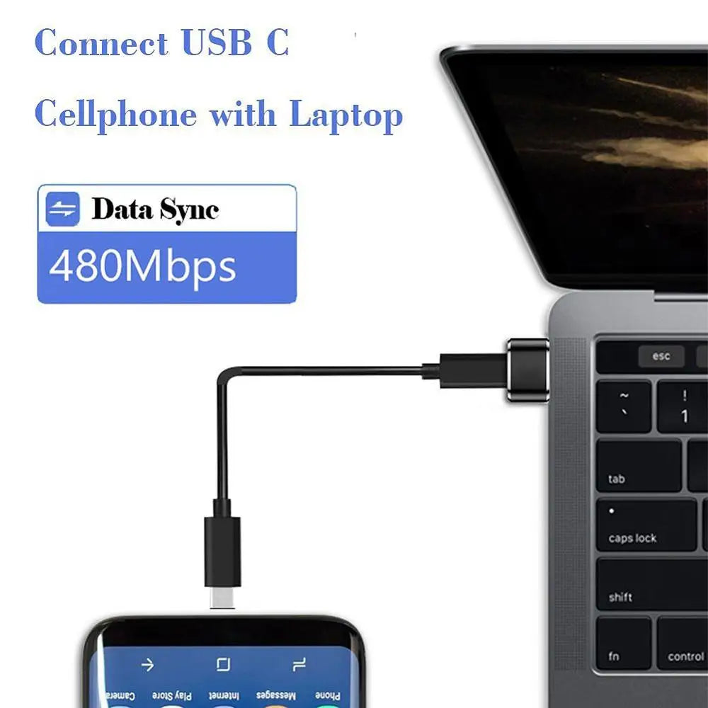 USB 3.0 Type-A to USB-C Female Adapter | Charge & Data Sync
