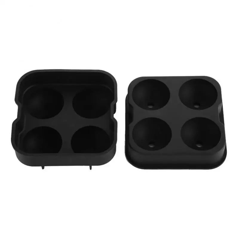 Silicone Ice Ball Maker Tray – 4 Round Molds for Whiskey & Cocktails Silicone Ice Mold Oasis Select 1 set
