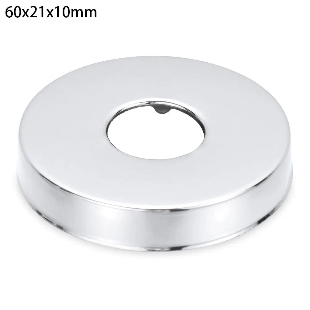 1Pcs Stainless Steel Water Pipe Wall Covers Self-Adhesive Shower Faucet Decorative Cover Chrome Finish Bathroom Accessories Oasis Select 60x21x10mm