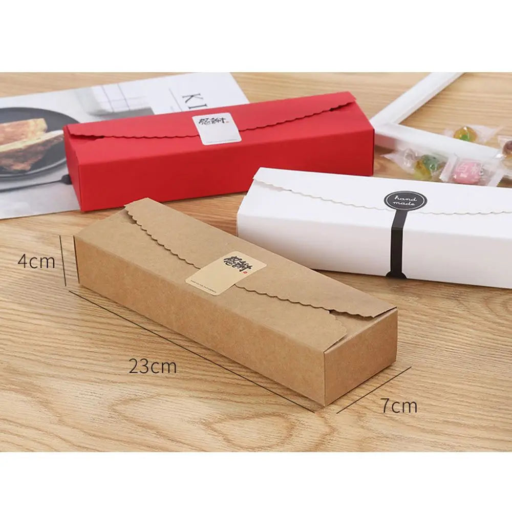 Kraft Paper Gift Boxes Lace Edge – 10 Pack Bakery Packaging