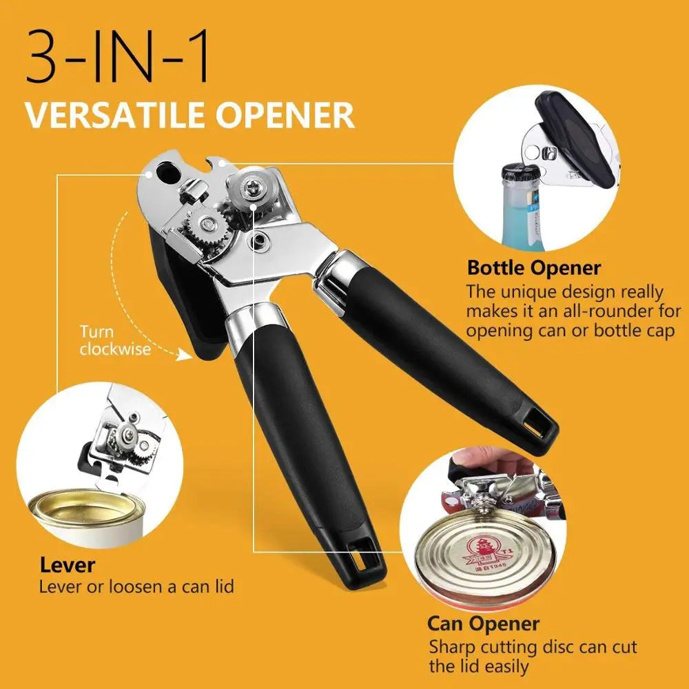 High Quality Stainless Steel Cans Opener Professional Ergonomic Manual Can Opener Side Cut Manual Can Opener Oasis Select
