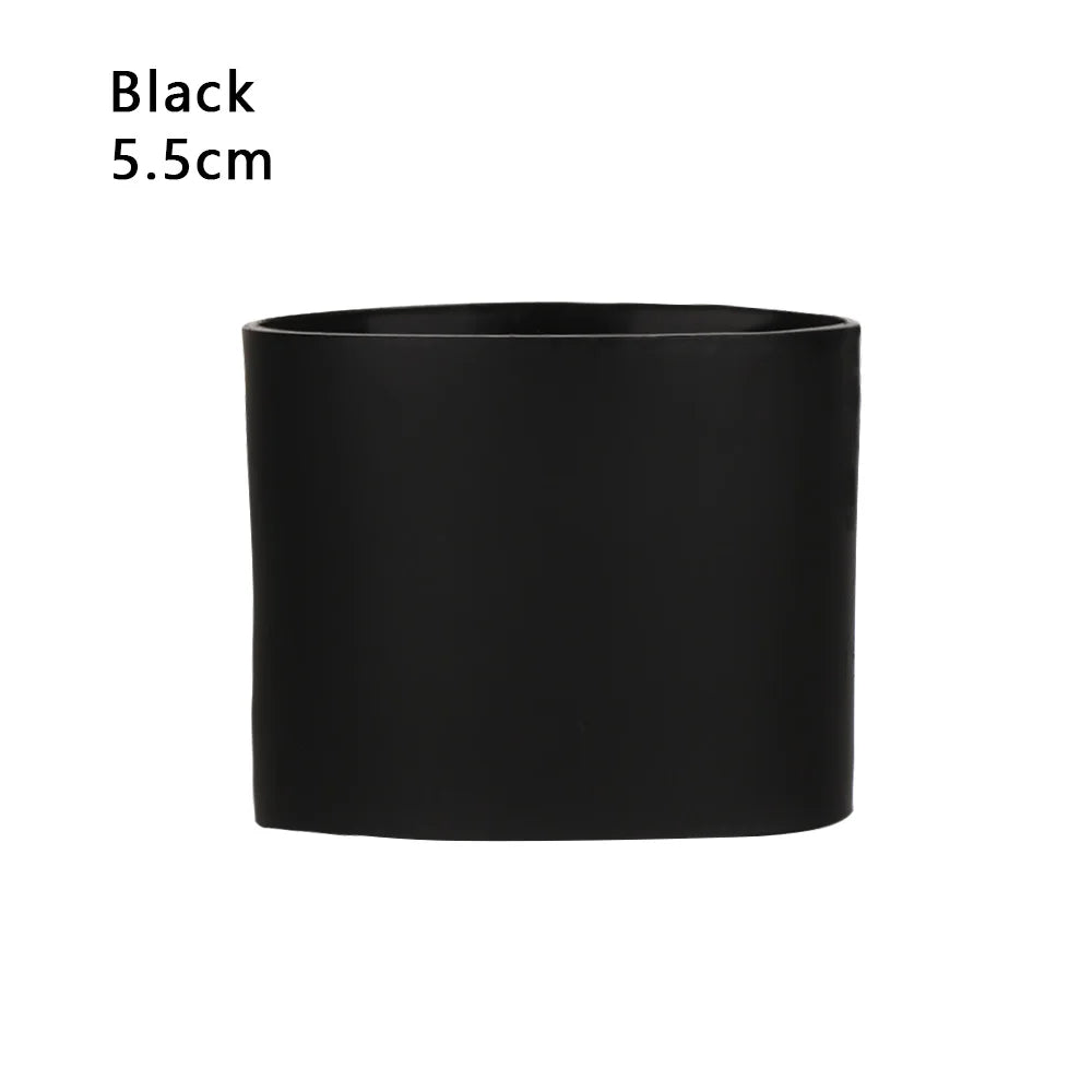 Silicone Non-slip Mug Sleeve Glass Bottle Cover Cup Sleeve Heat Insulation Bottle Sleeves For Mugs Ceramic Coffee Cups Wrap Oasis Select Black-5.5cm