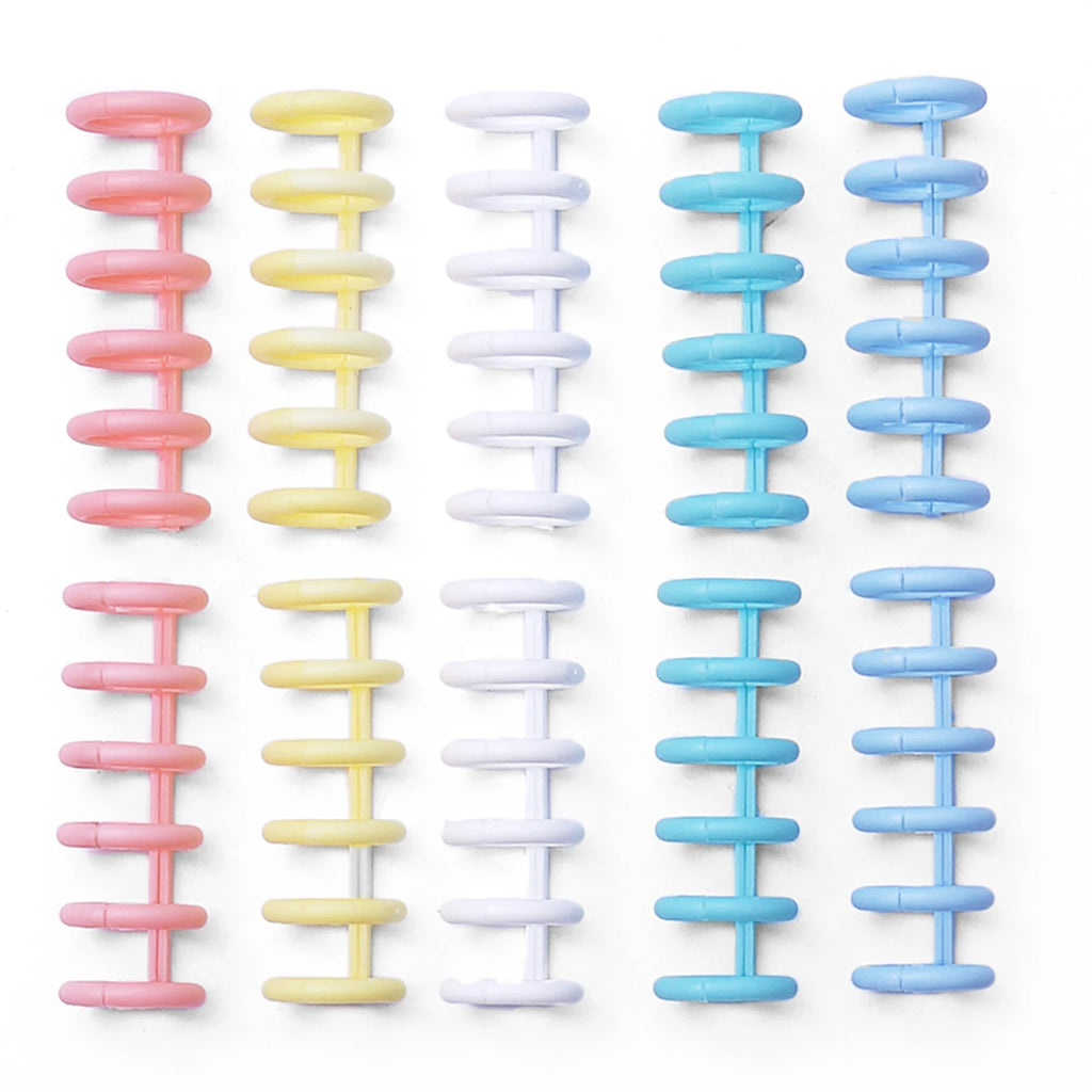 KW-trio Binding Spine Combs 6Holes Loose Leaf Binder Album Rings for DIY Notebook Photo Album Calendar 12mm/0.5in Spine Diameter Oasis Select Type 1