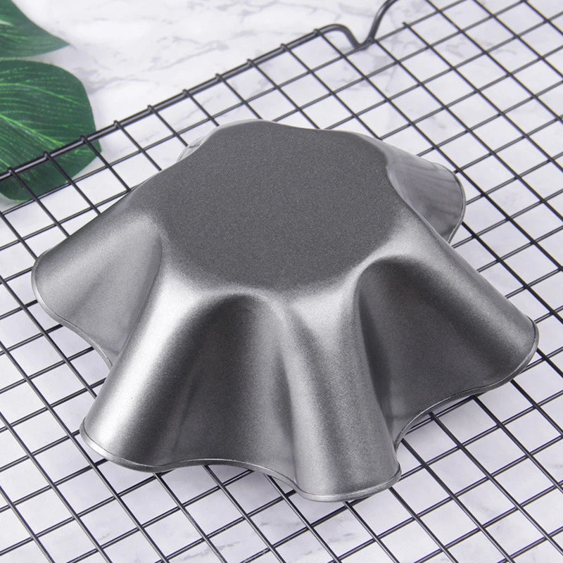 6-Piece Nonstick Flower Egg Tart Molds – Reusable Baking Cups Baking Mold Set Oasis Select