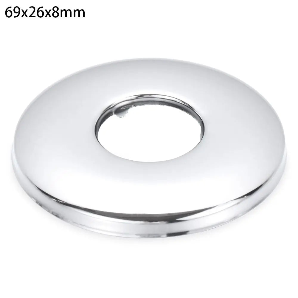 1Pcs Stainless Steel Water Pipe Wall Covers Self-Adhesive Shower Faucet Decorative Cover Chrome Finish Bathroom Accessories Oasis Select 69x26x8mm