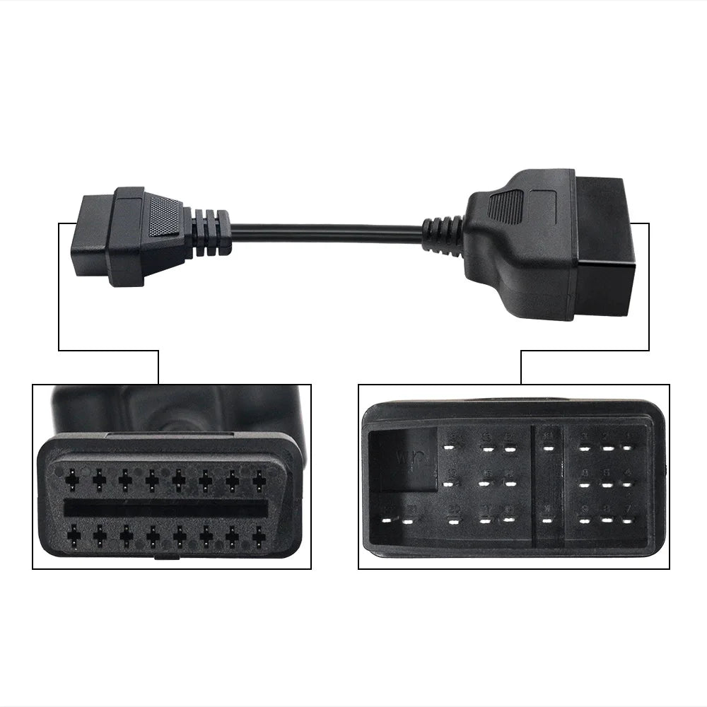 Toyota 22-Pin to OBD2 16-Pin Diagnostic Adapter Cable Diagnostic Adapter Cable Oasis Select