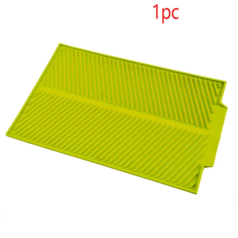 4-Pack Silicone Dish Drying Mat – Non-Slip & Heat Resistant Silicone Drying Mat Oasis Select Green-1pc L 39x25cm