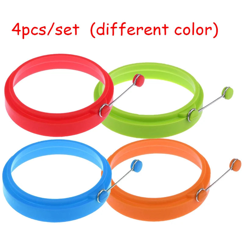 4-Pack Silicone Egg & Pancake Ring Molds – Nonstick Round Egg & Pancake Rings Oasis Select