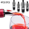 4Pcs 2 In 1 Splendid Wine Stopper Red Wine Pouring Tool Stainless Steel Wine Bottle Stoppers Funnel Pourer Wine Bottle Pourer Oasis Select 1PC