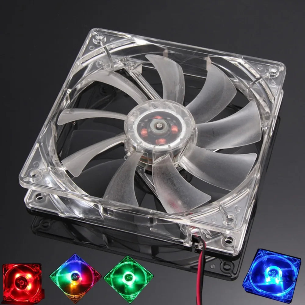 120mm PC Computer fan 4 LEDs Case colorful Cooling Fan Plastic 12CM Fan for Computer Case CPU Cooler Radiator pk arsylid cooler Oasis Select