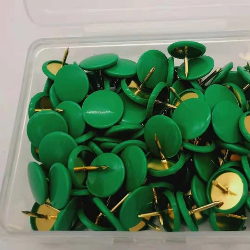 100pcs Colorful Thumbtack Pushpins – Cork Board & Map Pins