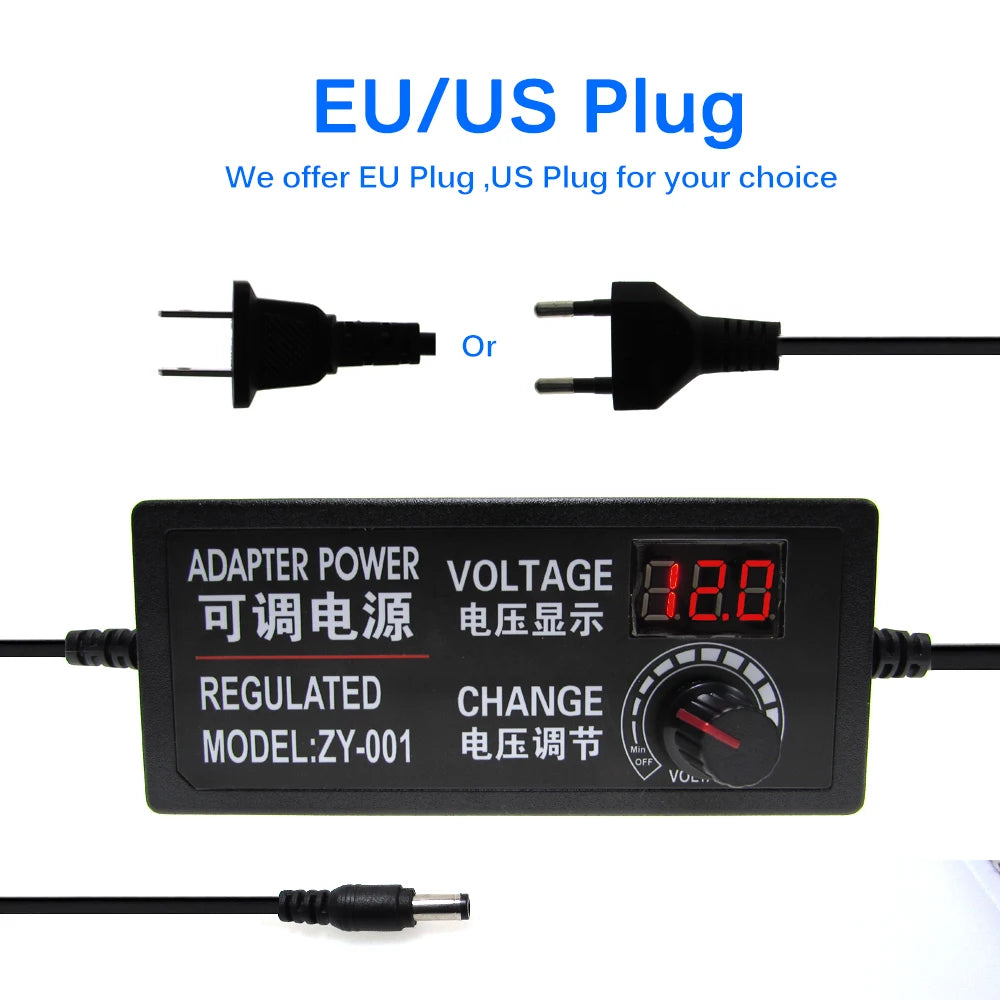 AC DC Adjustable Power Supply 3V 5V 9V 12V 15V 18V 24V Switching Power Supply Adapter Transformer 220V To 12V 24V 12 24 V Volt Oasis Select