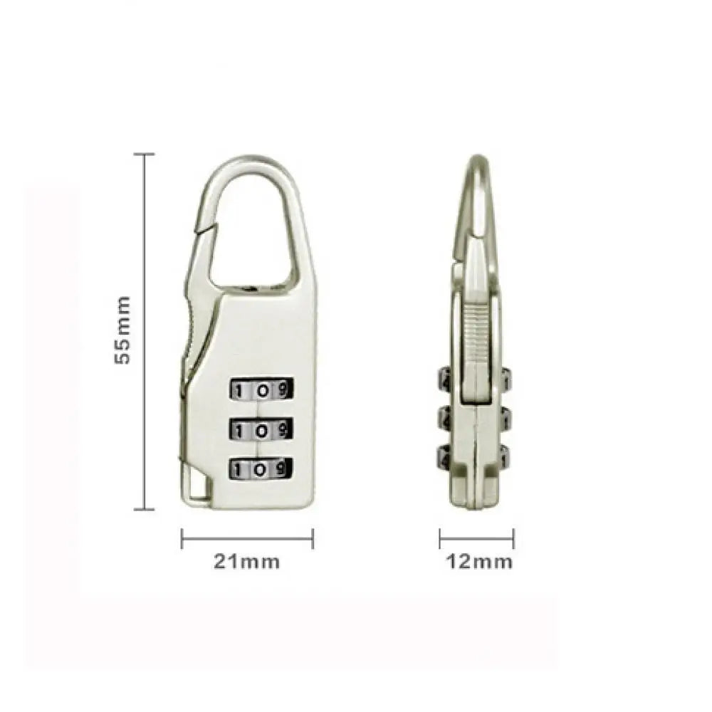 2023 Mini 3 Digit Dial Resettable Combination Travel Luggage Suitcase Lock Padlock Backpack password lock contraseña Oasis Select