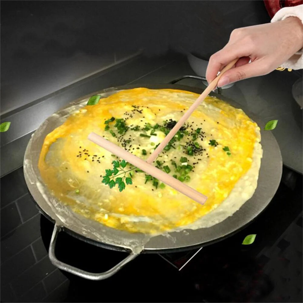 Wooden T-Shape Crepe & Pancake Batter Spreader Stick Pancake Spreader Tool Oasis Select Default Title