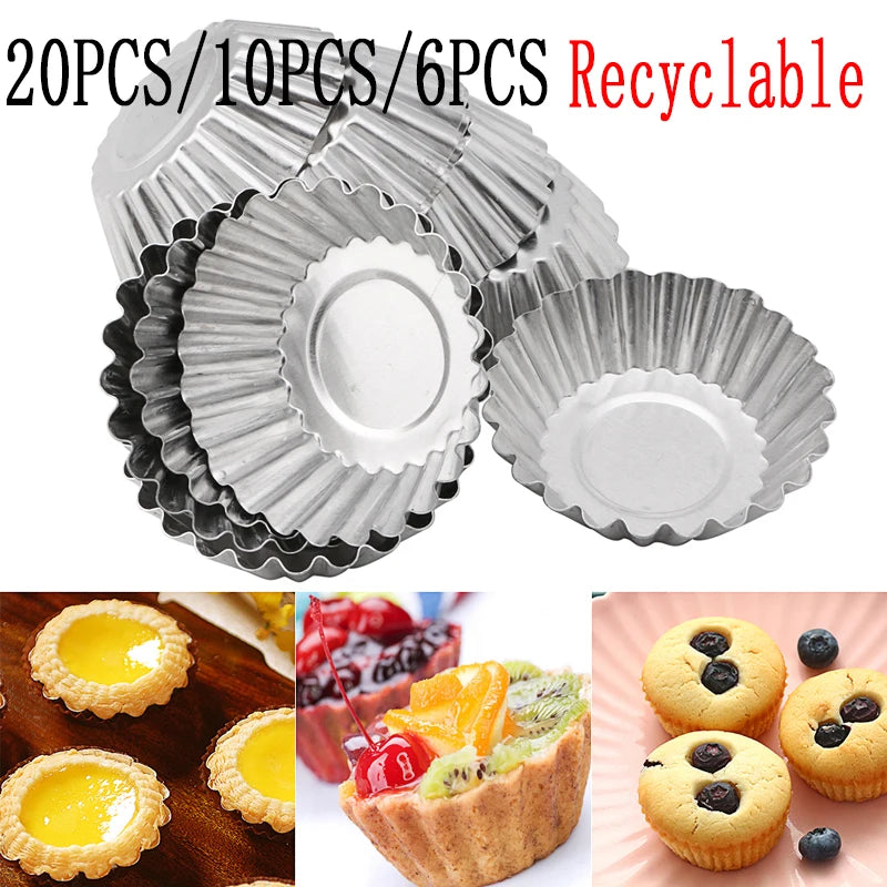 20-Pack Chrysanthemum Aluminium Tart & Cookie Baking Molds Baking Mold Set Oasis Select