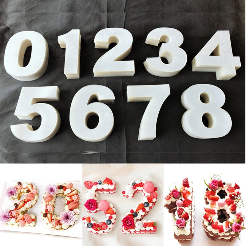 9PCS/SET Molds for Cakes Plastic Alphabet Number Cake Molds Mould Cake Decorating Fondant Tools Wedding Birthday Baking Cake Oasis Select