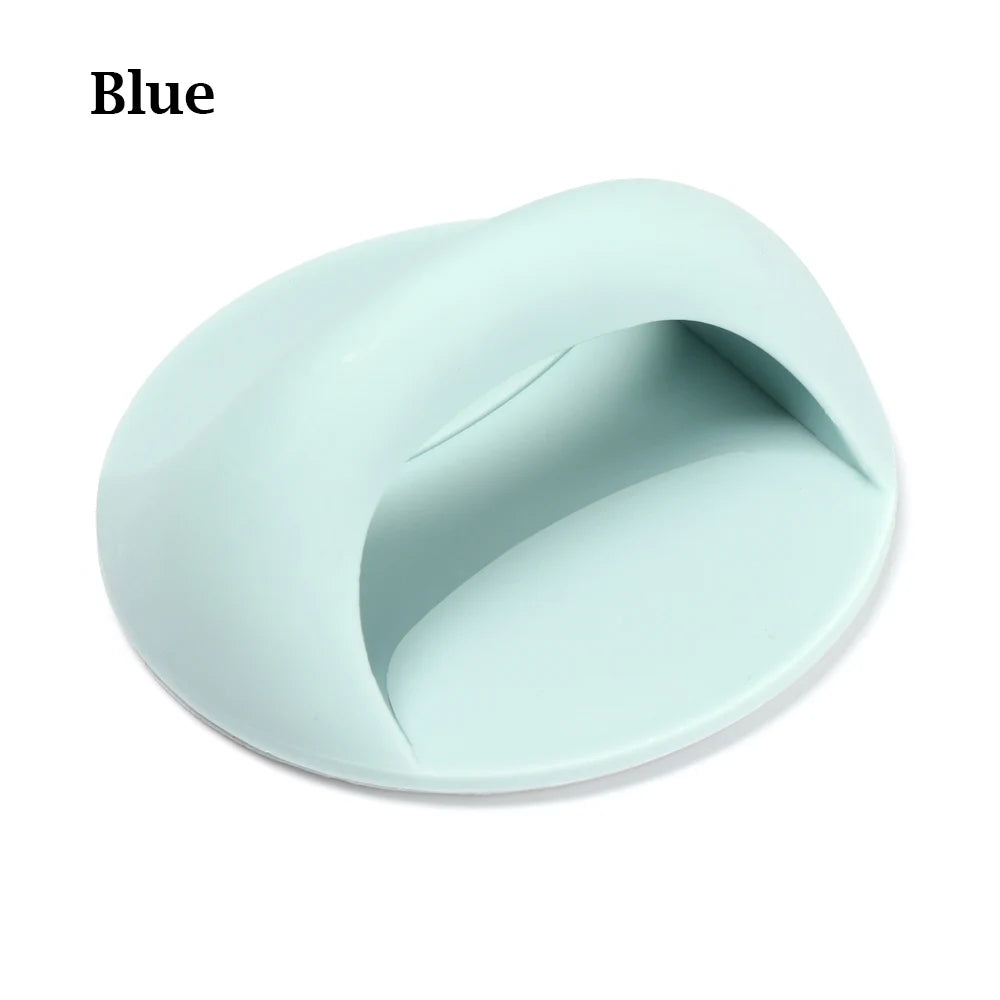 Round Auxiliary Knobs Cabinet Suction Cup Handle Window Sliding Door Self-adhesive Wardrobe Pulls Refrigerator Handle Oasis Select Blue