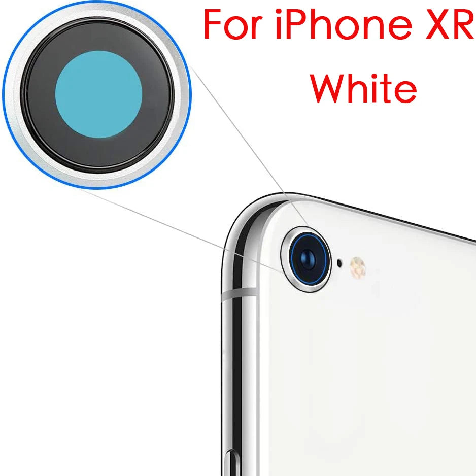 iPhone XR Rear Camera Lens Glass Cover with Frame Replacement