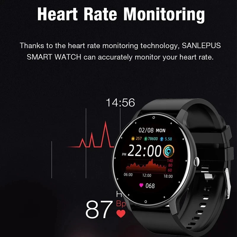 LIGE Smart Watch – Fitness Tracker, Heart Rate, Waterproof