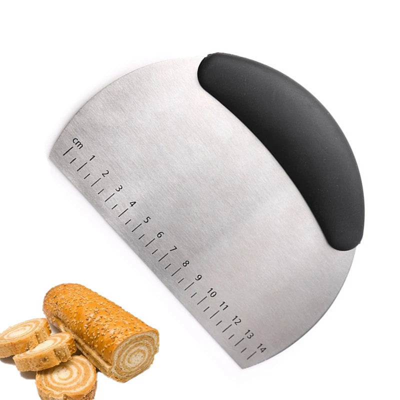 Stainless Steel Dough Scraper & Pizza Cutter with Scale Dough Scraper Oasis Select
