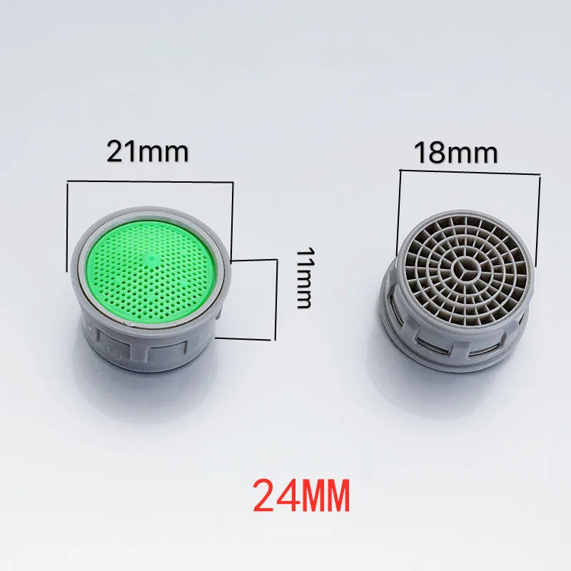 2PCS Water Saving Faucet Aerator Chrome Tap filter Kitchen bathroom Hotel Wash pan Tap Connector Prevent Splash Diffuser Nozzle Oasis Select C-24MM