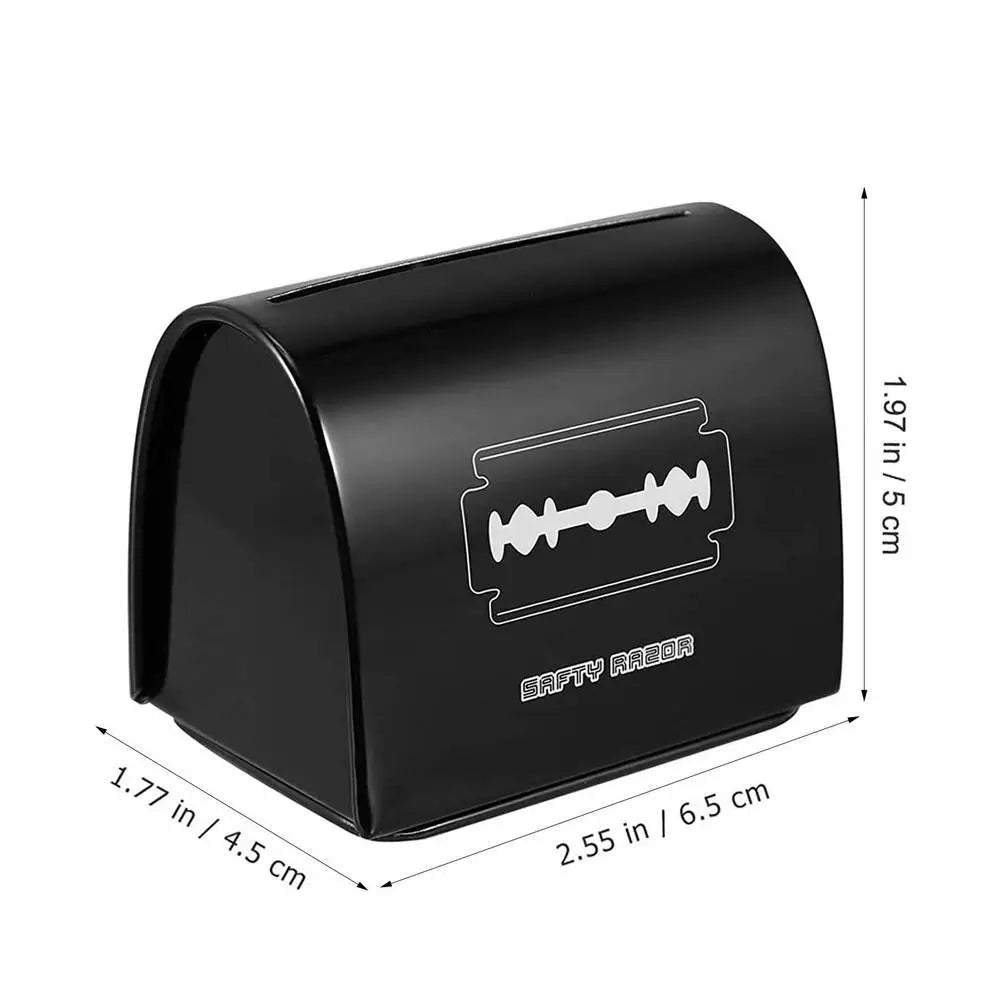 Safe Guard Razor Blade Disposal Case Safe Storage Bank For Men Used Safety Razor Blades Disposable Blade Recycling Bin Box Oasis Select