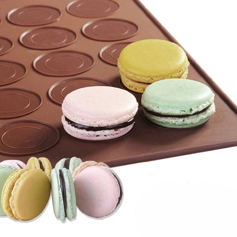 48-Cavity Silicone Macaron Baking Mat – Non-Stick DIY Mold Silicone Baking Mat Oasis Select