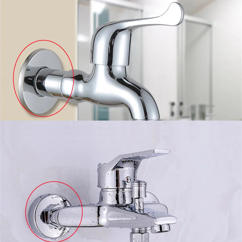 2PCS Stainless Steel Water Pipe Connector 1/2"3/4"1"Faucet Decorative Cover Heighten Valve Panel Shower Kitchen Tap Accessories Oasis Select