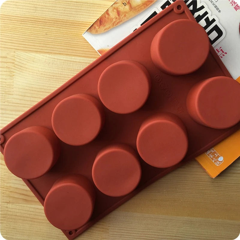 8-Hole Non-Stick Silicone Cake Mold – Muffin, Mousse & Choc Silicone Baking Mold Oasis Select