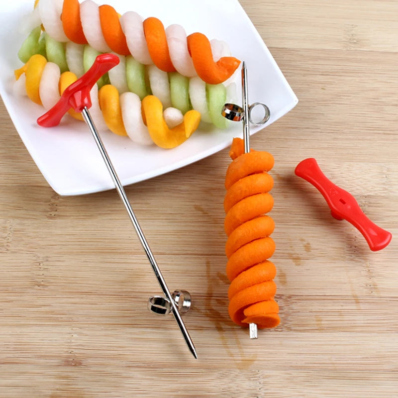 Manual Spiral Vegetable Slicer – Stainless Steel Twist Cutter Spiral Vegetable Slicer Oasis Select