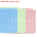 5PCS Wipes Microfibre Fiber Cleaning Cloths Easy Washing Eyeglasses iPhone iPad TV Screens Lens Cleaner Household Supplies Oasis Select 5PCS Random color