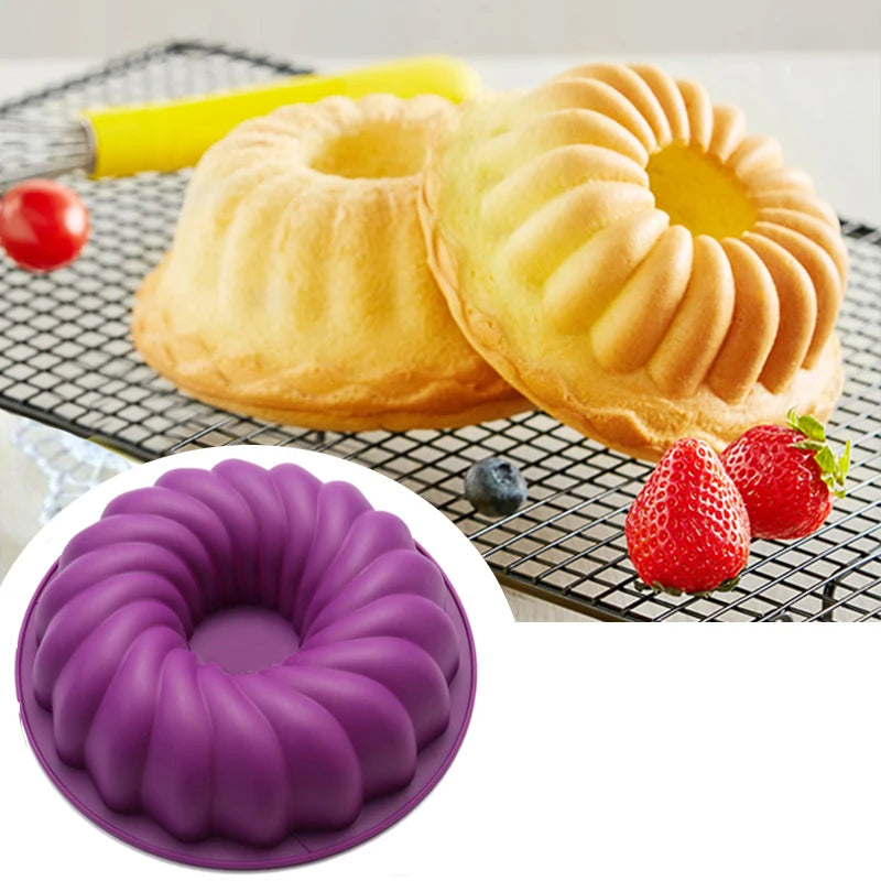 Swirl 3D Mini Muffin Silicone Mold – Cupcake & Cake Baking Pan Silicone Baking Mold Oasis Select Default Title