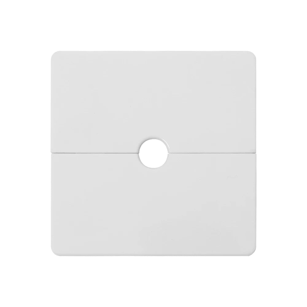 86Type ABS Wall Wire Hole Cover Air-conditioning Dust Pipe Plug Reserved Drill Hole Panel Decor Office Desk Hole Cap Hardware Oasis Select white-inner 12mm