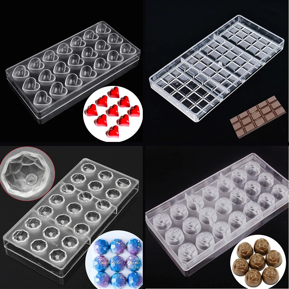 3D Chocolate Bar Molds Polycarbonate Tray for Plastic Moldes Para Solid Chocolate Moulds Form Bakery Baking Mold Pastry Tools Oasis Select