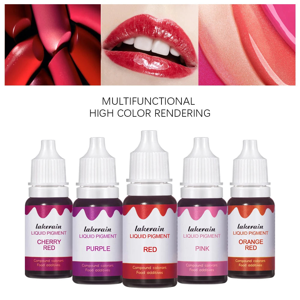 10ml Lip Gloss Liquid Pigment Flavor Essence Oil Drop for Clear Lip Gloss Base Gel Lip Glaze Odorless Moisturizing Lipgloss Base Oasis Select