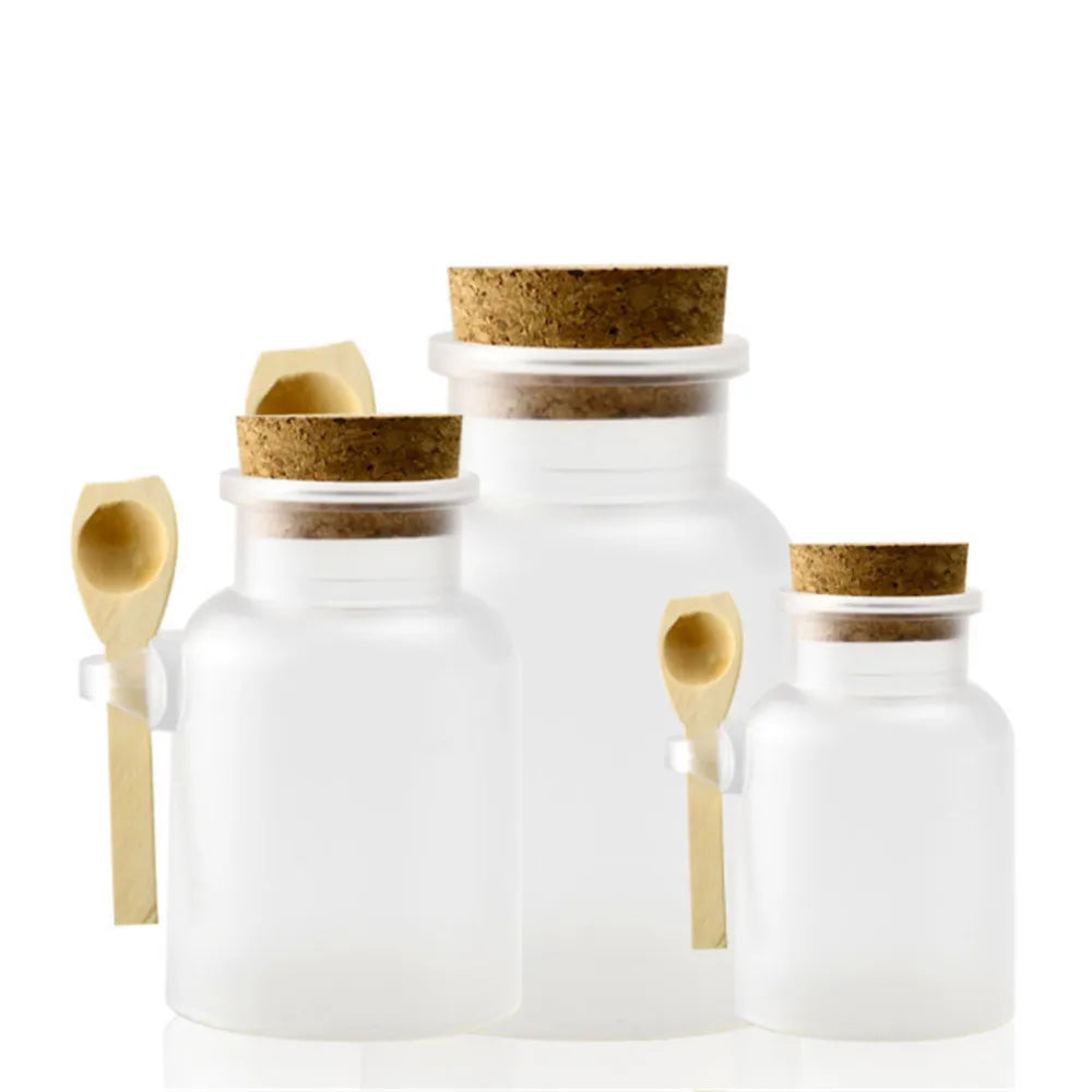 Matte Round Cork Jar 100–500ml | Bath Salt & Cosmetic Storage