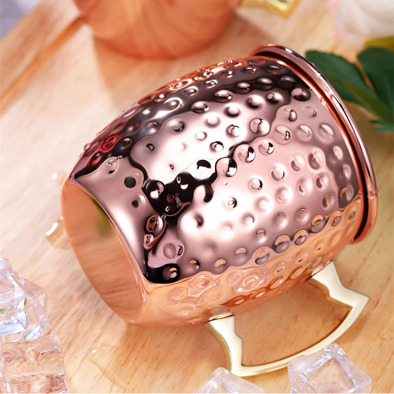 550ml 18 Ounces Hammered Copper Plated Moscow Mule Mug Beer Cup Coffee Cup Mug Copper Plated Bar Drinkware Oasis Select