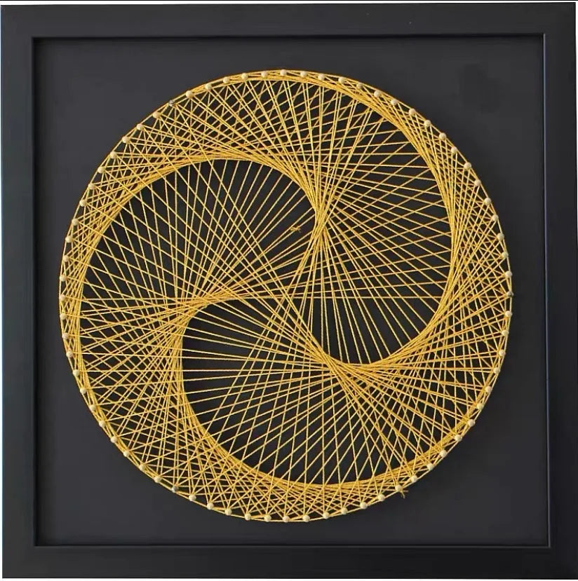Geometry nail winding painting DIY material package wool winding painting hand decorative yarn string silk gift Oasis Select finished product 8